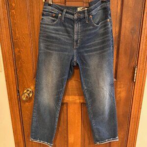 Madewell Midrise classic straight blue jean- 29- faded blue- excellent condition